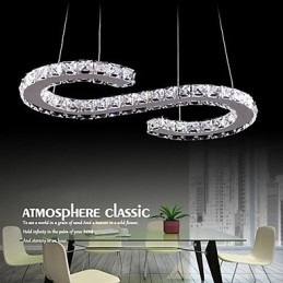 Modèle de suspension moderne en cristal, luminaires de plafond luxueux