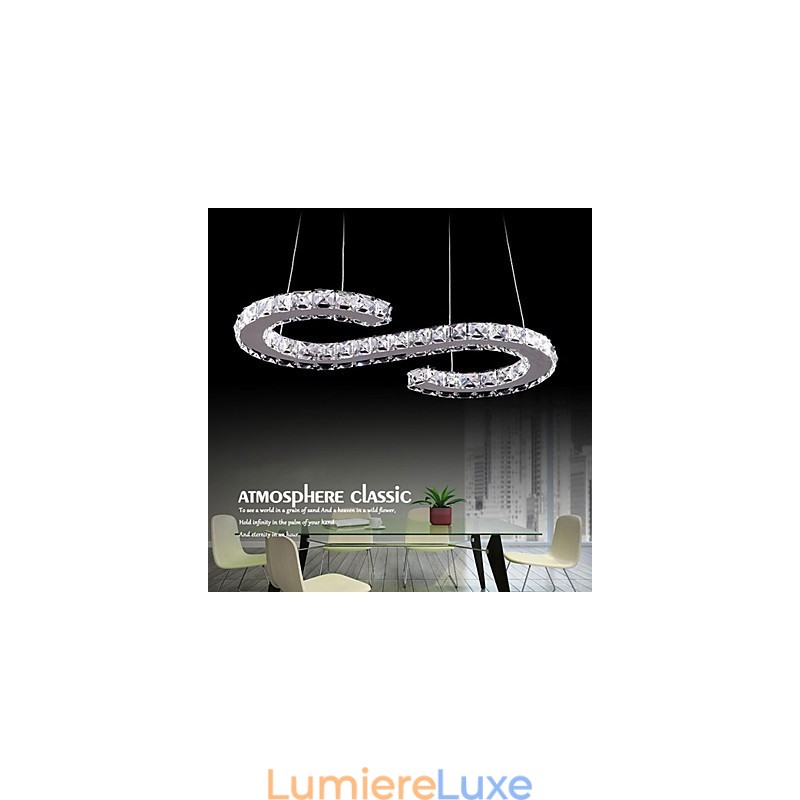 Modèle de suspension moderne en cristal, luminaires de plafond luxueux