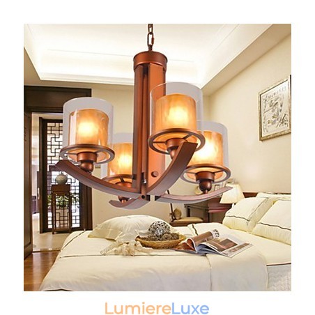 Lustre en métal peint de style mini rétro classique traditionnel Lustre en métal peint de style mini rétro classique traditionnel