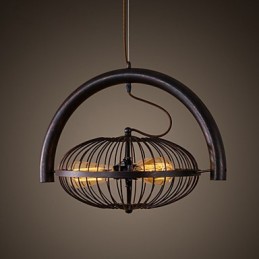 Plafonnier rétro classique en métal avec ventilateur, lampe suspendue simple, lampe suspendue pour café