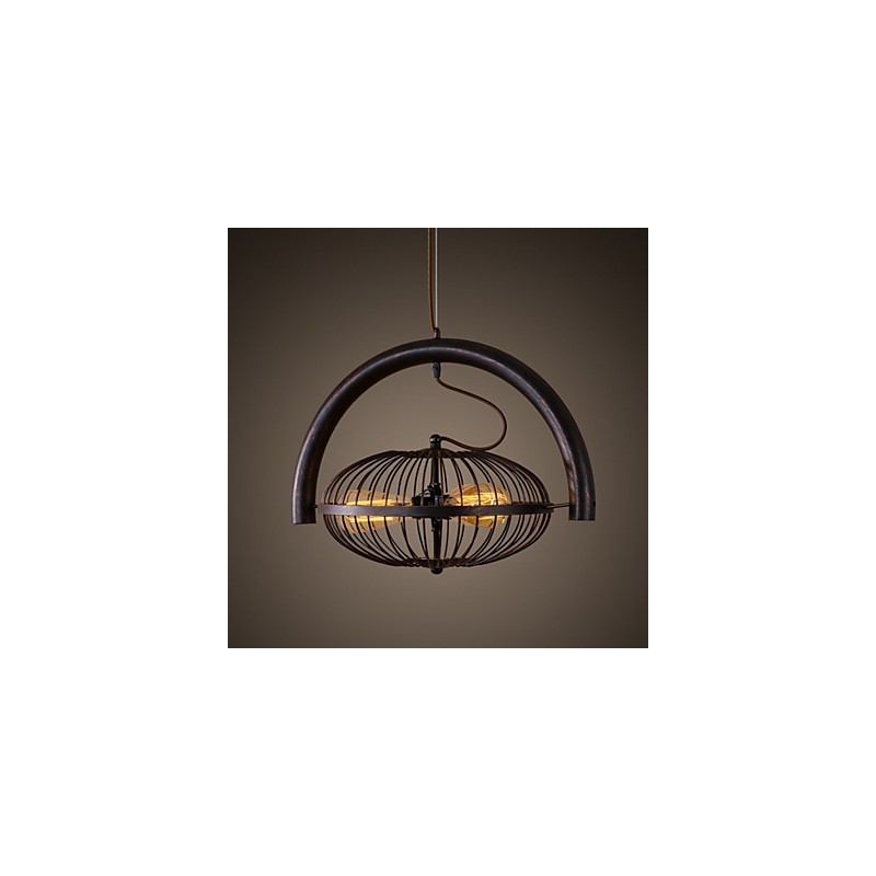 Plafonnier rétro classique en métal avec ventilateur, lampe suspendue simple, lampe suspendue pour café