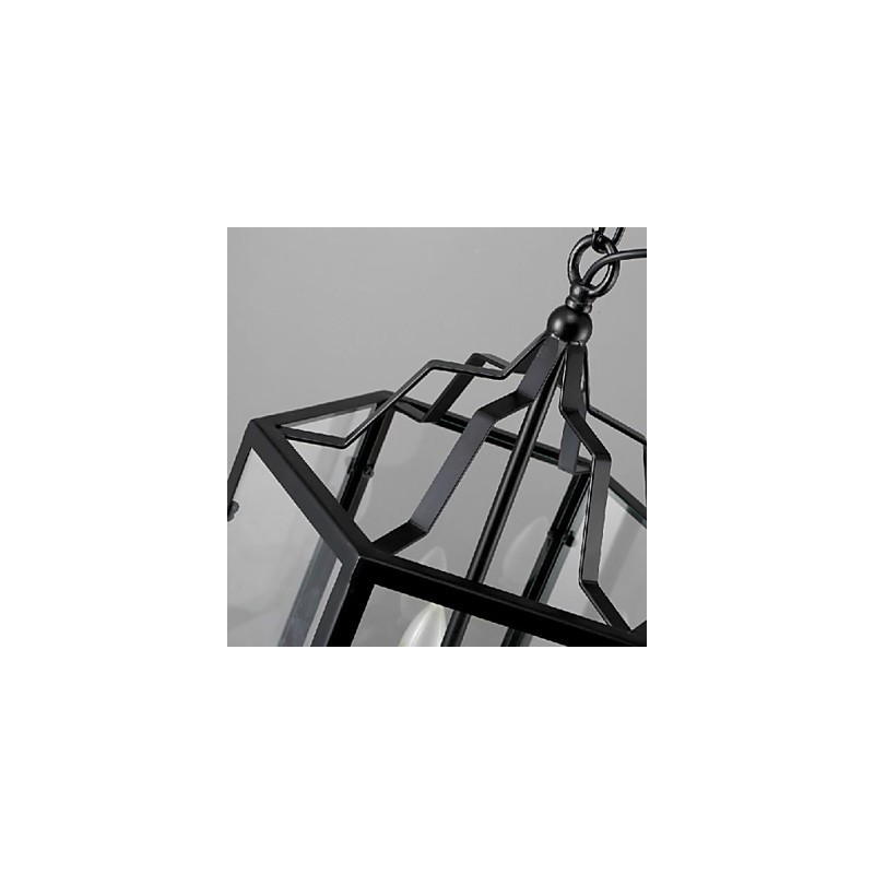 Lanterne traditionnelle classique vintage rétro style campagnard mini peinture suspension en métal salle à manger