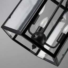 Lanterne traditionnelle classique vintage rétro style campagnard mini peinture suspension en métal salle à manger