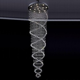 Suspension en métal galvanisé et cristal, style moderne, contemporain, traditionnel, classique, rustique, style lodge, vintage, style country island