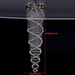 Suspension en métal galvanisé et cristal, style moderne, contemporain, traditionnel, classique, rustique, style lodge, vintage, style country island