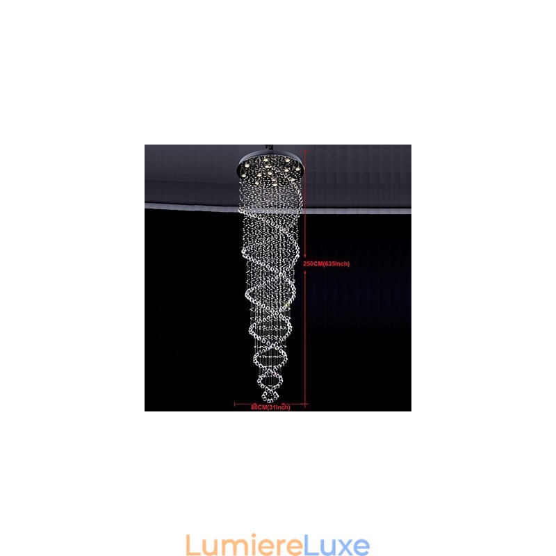 Suspension en métal galvanisé et cristal, style moderne, contemporain, traditionnel, classique, rustique, style lodge, vintage, style country island