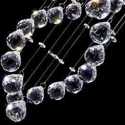 Suspension en métal galvanisé et cristal, style moderne, contemporain, traditionnel, classique, rustique, style lodge, vintage, style country island