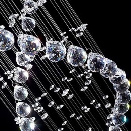 Suspension en métal galvanisé et cristal, style moderne, contemporain, traditionnel, classique, rustique, style lodge, vintage, style country island
