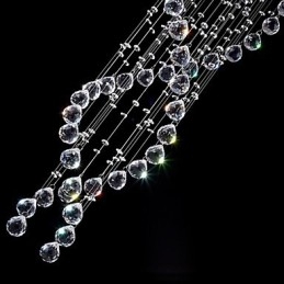 Suspension en métal galvanisé et cristal, style moderne, contemporain, traditionnel, classique, rustique, style lodge, vintage, style country island