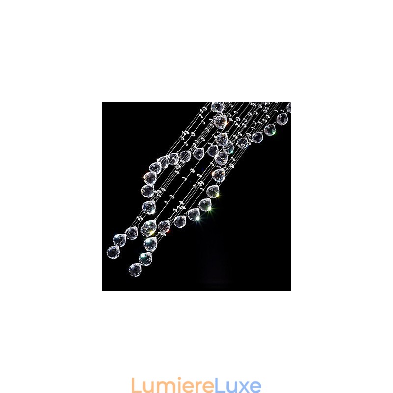 Suspension en métal galvanisé et cristal, style moderne, contemporain, traditionnel, classique, rustique, style lodge, vintage, style country island