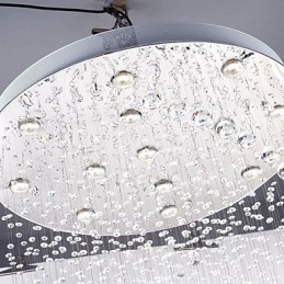 Suspension en métal galvanisé et cristal, style moderne, contemporain, traditionnel, classique, rustique, style lodge, vintage, style country island