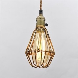Lustre en fer à tête unique en forme de lotus, style vintage américain