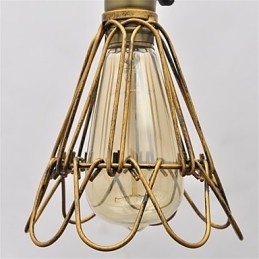 Lustre en fer à tête unique en forme de lotus, style vintage américain