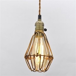 Lustre en fer à tête unique en forme de lotus, style vintage américain