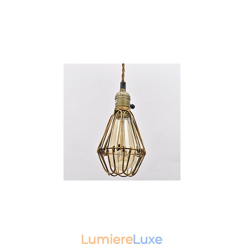 Lustre en fer à tête unique en forme de lotus, style vintage américain