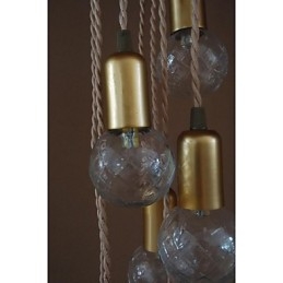 Suspension en verre style mini, style traditionnel, rustique, style rétro, style vintage, style tambour, globe terrestre
