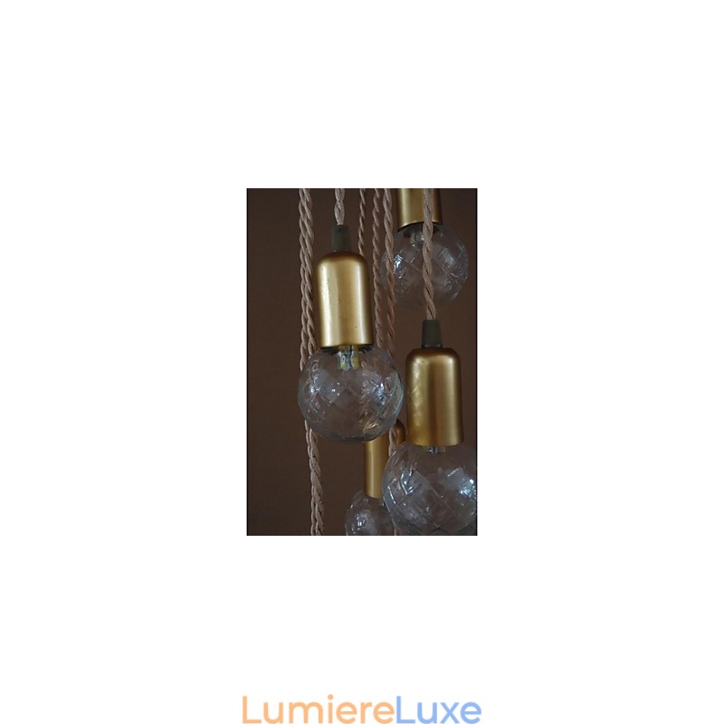 Suspension en verre style mini, style traditionnel, rustique, style rétro, style vintage, style tambour, globe terrestre