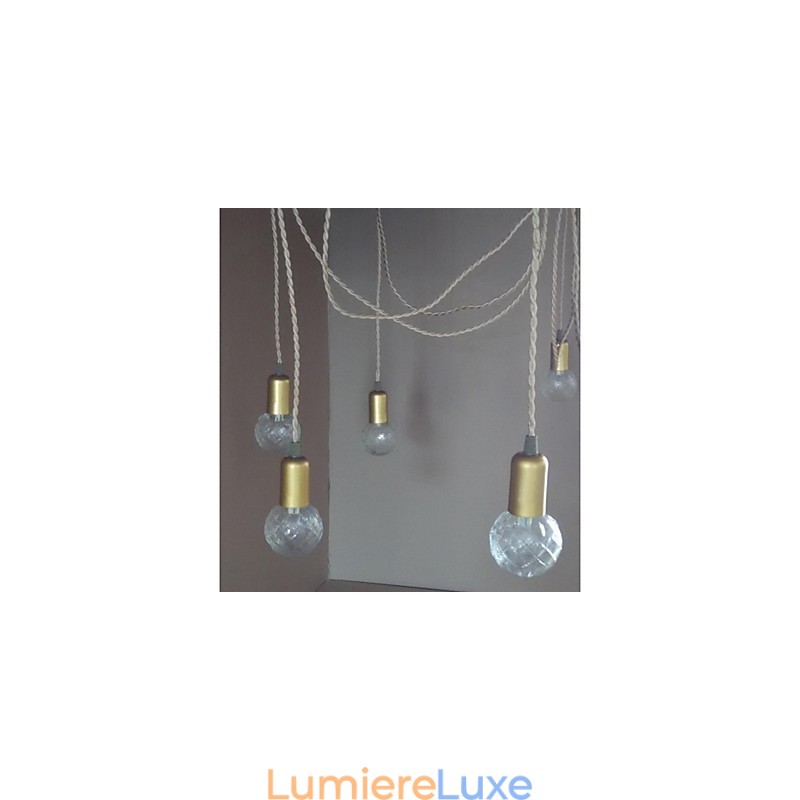 Suspension en verre style mini, style traditionnel, rustique, style rétro, style vintage, style tambour, globe terrestre