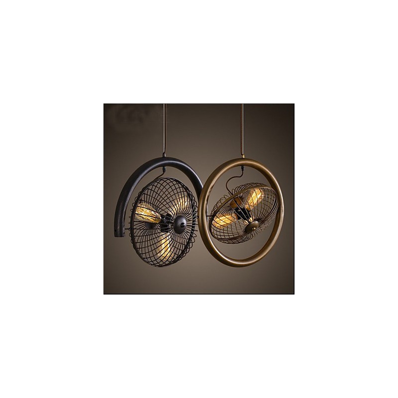 Lampe à vent industrielle rétro, lampe suspendue en forme de ventilateur de style américain