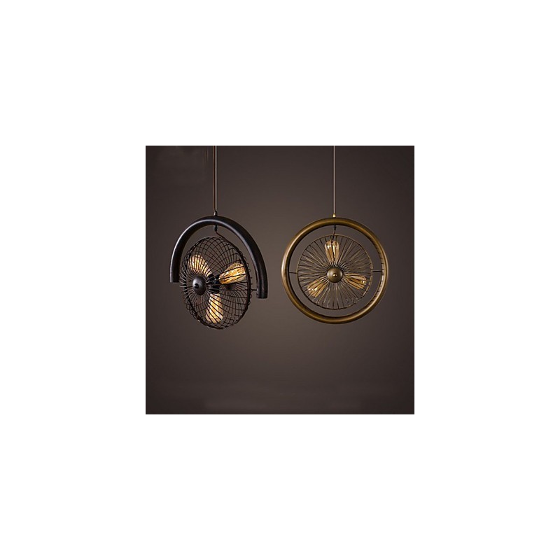Lampe à vent industrielle rétro, lampe suspendue en forme de ventilateur de style américain