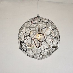 Lustre en maille de brique argentée