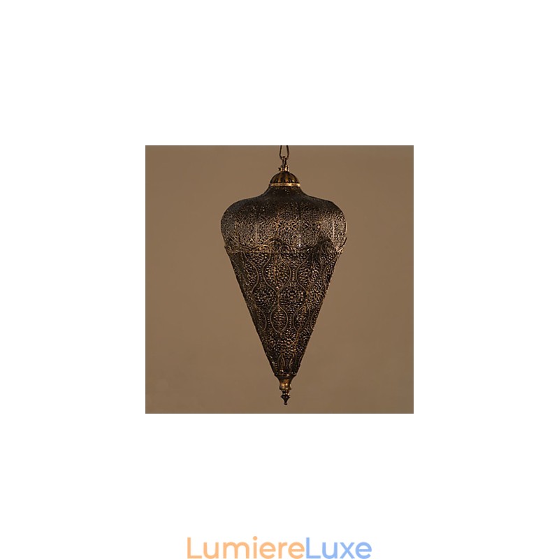 Lustre en fer creux à la main de style rétro américain d'Asie du Sud-Est