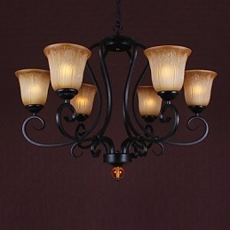 Lustre traditionnel de style bougie classique peint