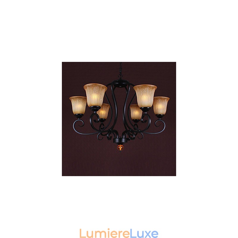 Lustre traditionnel de style bougie classique peint
