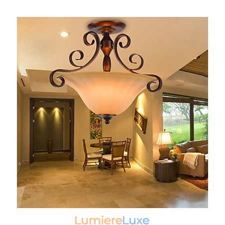 Suspension en métal style mini peinture vintage style rustique Lodge Suspension en métal style mini peinture vintage style rustique Lodge