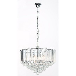 Lustre moderne en cristal acrylique à 5 lumières