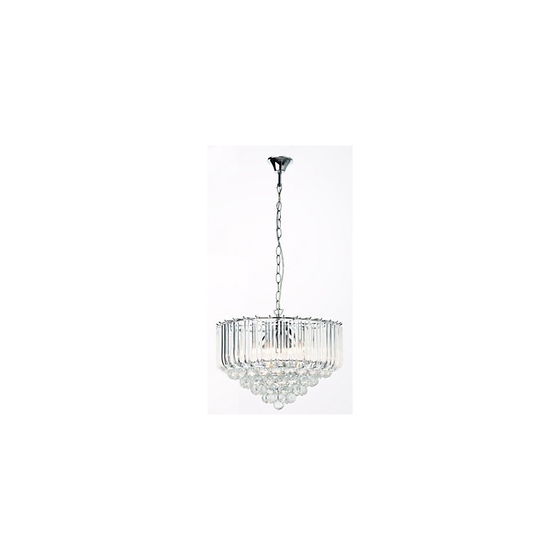 Lustre moderne en cristal acrylique à 5 lumières