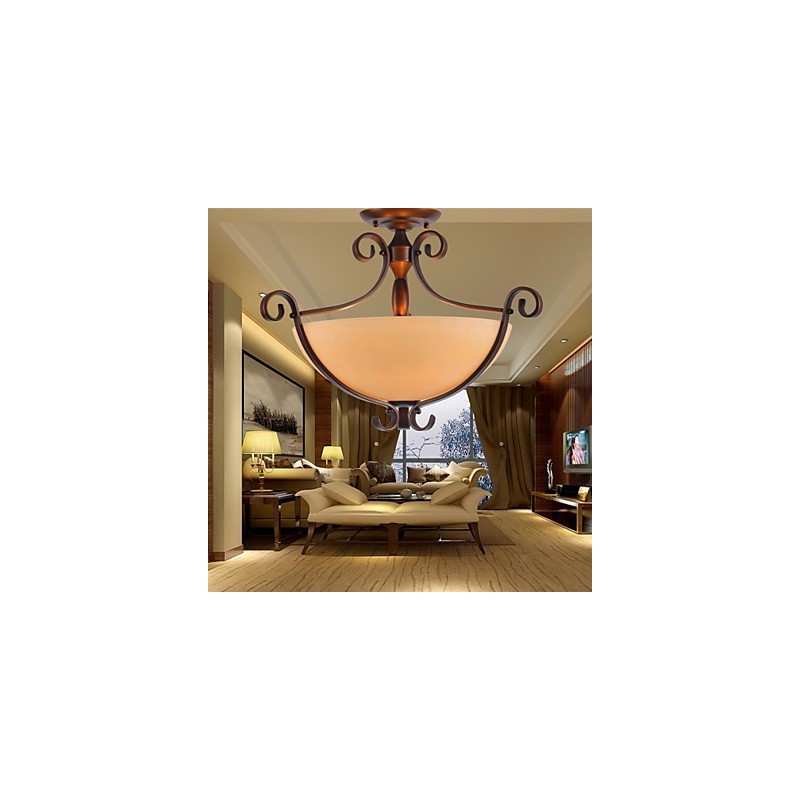 Suspension en métal style mini peinture vintage style rustique Lodge