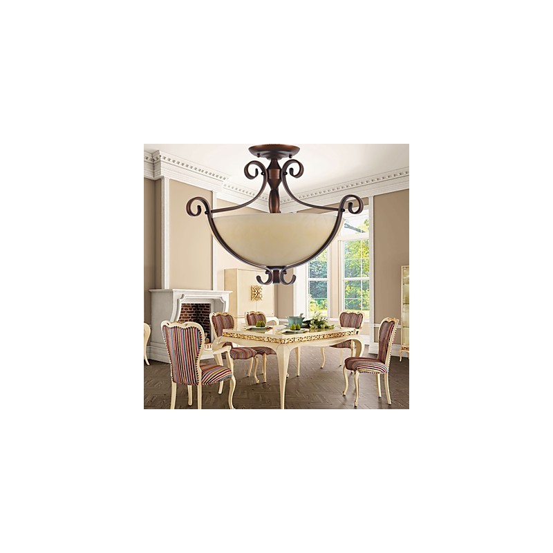 Suspension en métal style mini peinture vintage style rustique Lodge