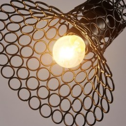 Lustre décoratif rétro en dentelle de chanvre de style country américain