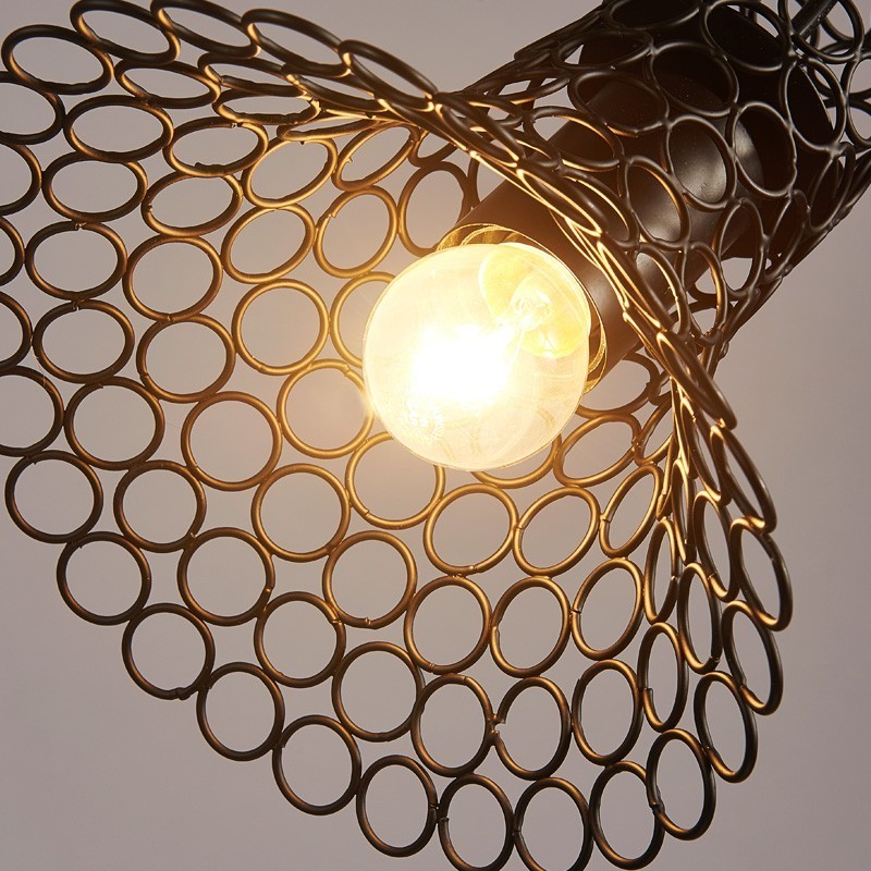 Lustre décoratif rétro en dentelle de chanvre de style country américain