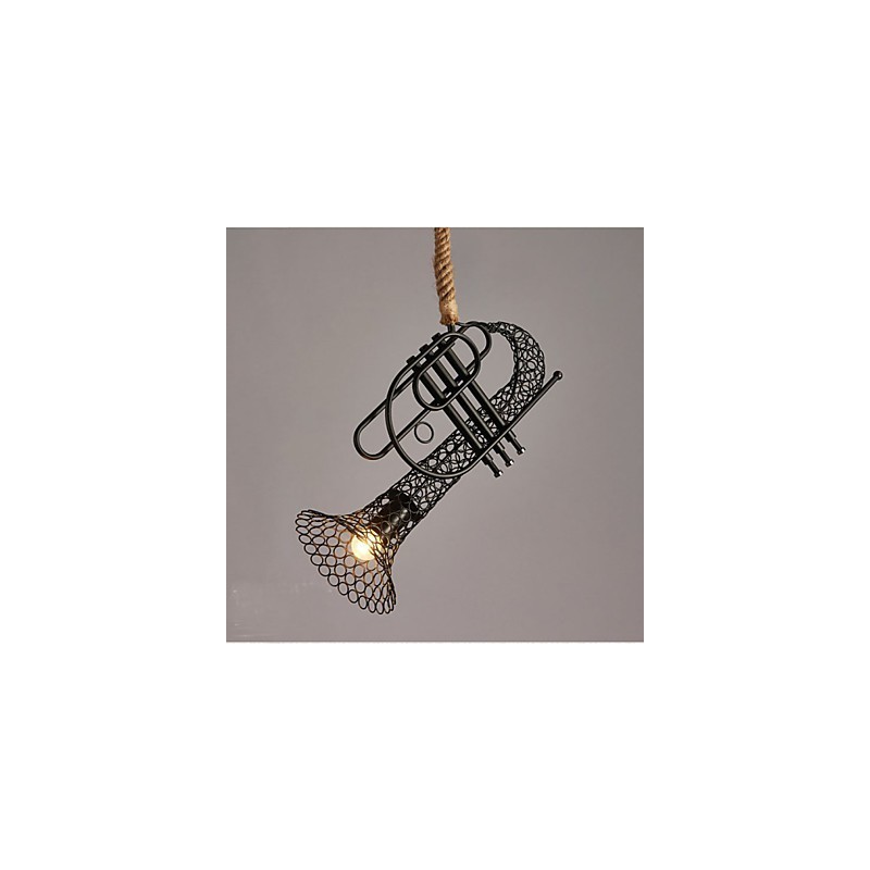 Lustre décoratif rétro en dentelle de chanvre de style country américain