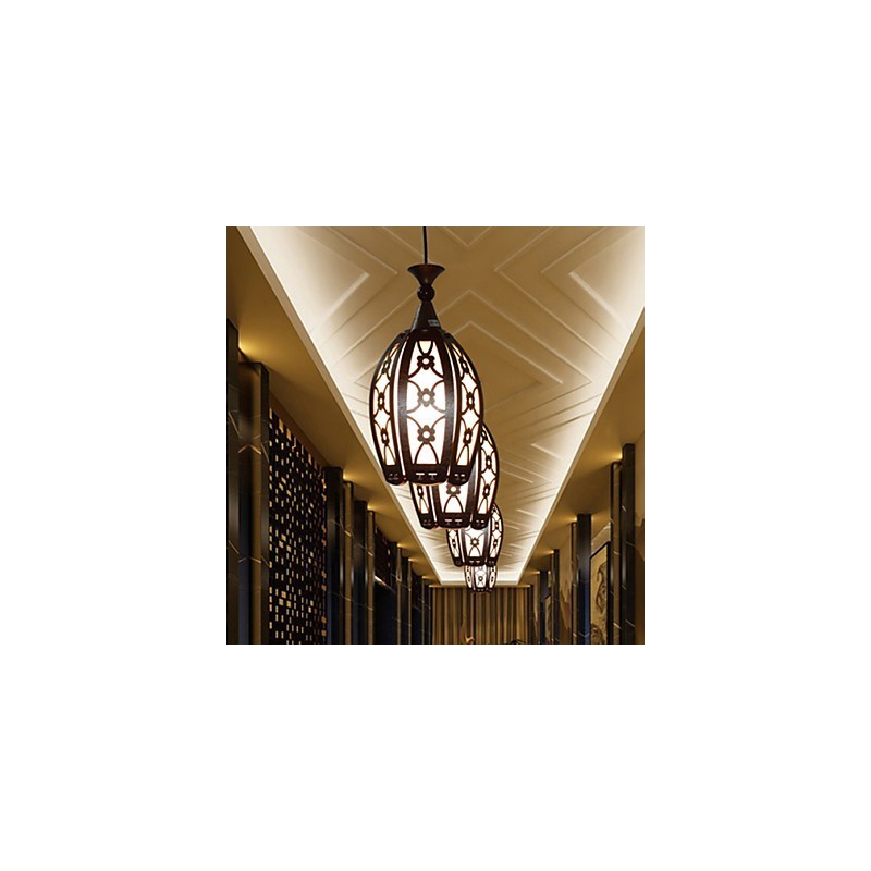 Lampe suspendue en bois créative et contemporaine pour salle à manger