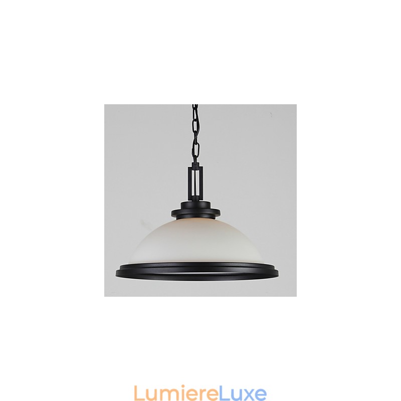 Suspensions Rustiques Lodge Métal Peinture Noir