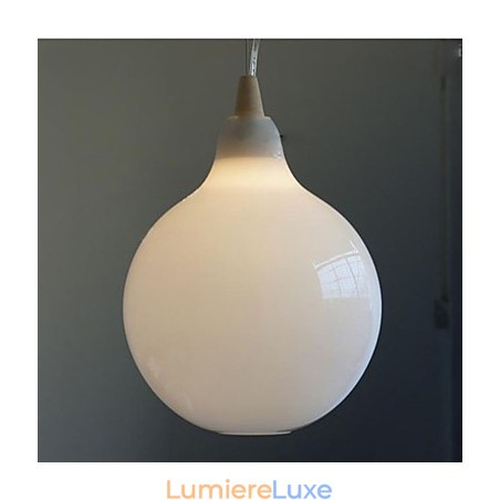 Lampe à suspension en forme de bouteille en verre blanc laiteux Natural Curve Lampe à suspension en forme de bouteille en verre blanc laiteux Natural Curve