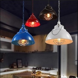 Le lustre en fer métallique à tête unique