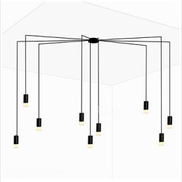 Suspension design créatif de lignes contractées et géométriques d'Europe du Nord