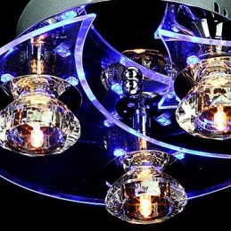 Lustre moderne en cristal Living 3 lumières