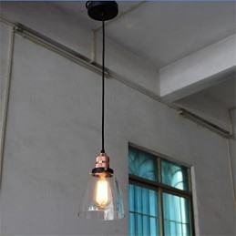 Lustre en verre rétro minimaliste et unique