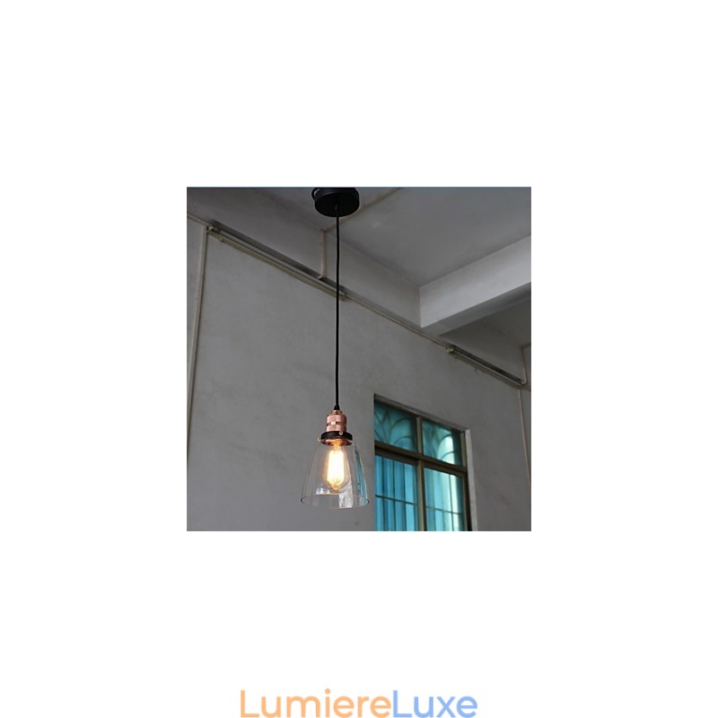 Lustre en verre rétro minimaliste et unique