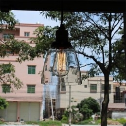 Lustre en verre rétro minimaliste et unique