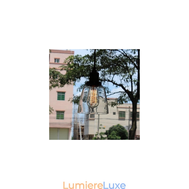 Lustre en verre rétro minimaliste et unique