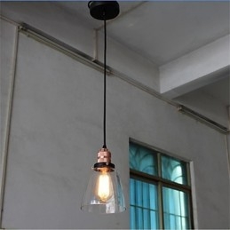 Lustre en verre rétro minimaliste et unique