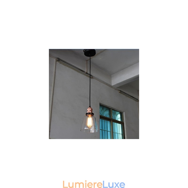 Lustre en verre rétro minimaliste et unique