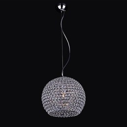 Lustre en métal chromé de style mini lanterne