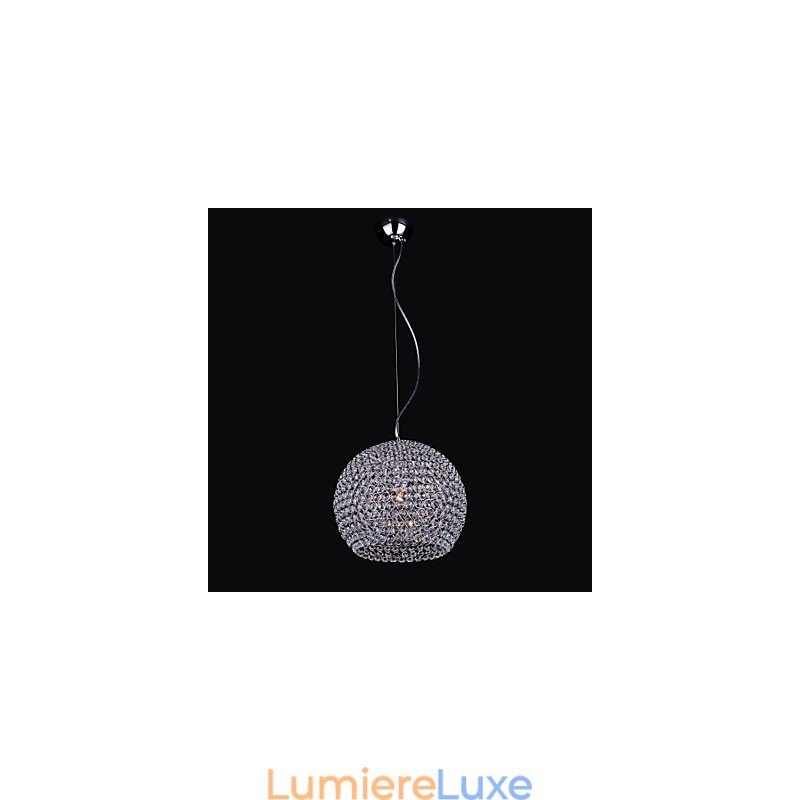 Lustre en métal chromé de style mini lanterne